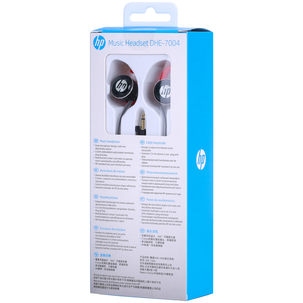 Casti in-ear HP DHE-7004 red