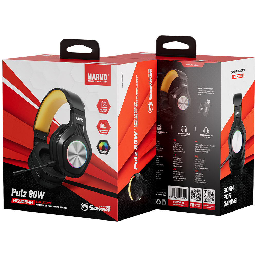 Casti wireless Marvo HG9084W Pulz 80W