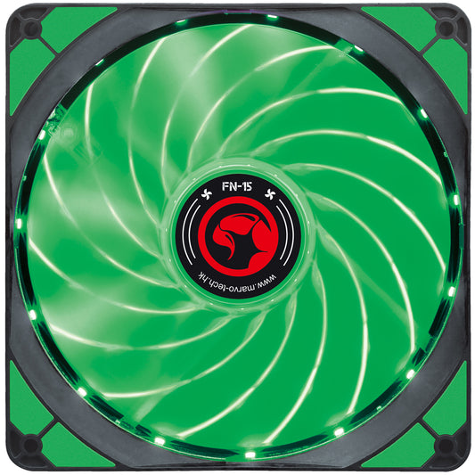 Ventilator 140 mm Marvo FN-15 green LED