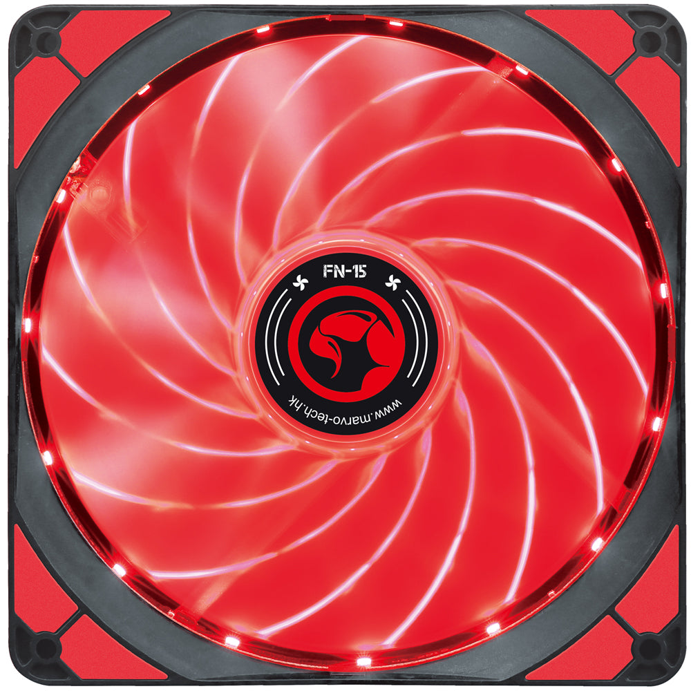 Ventilator 140 mm Marvo FN-15 red LED