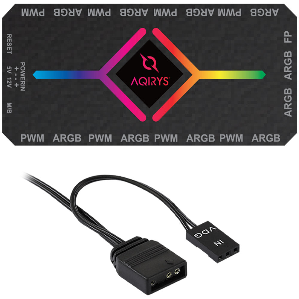 Kit 3 ventilatoare 120 mm ARGB cu telecomanda si controller AQIRYS Vela