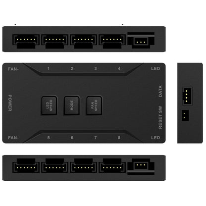 Kit 3 ventilatoare 120 mm RGB cu telecomanda si controller AQIRYS Libra