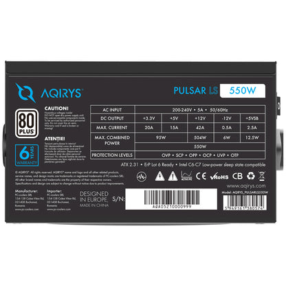 Sursa AQIRYS Pulsar LS 550W