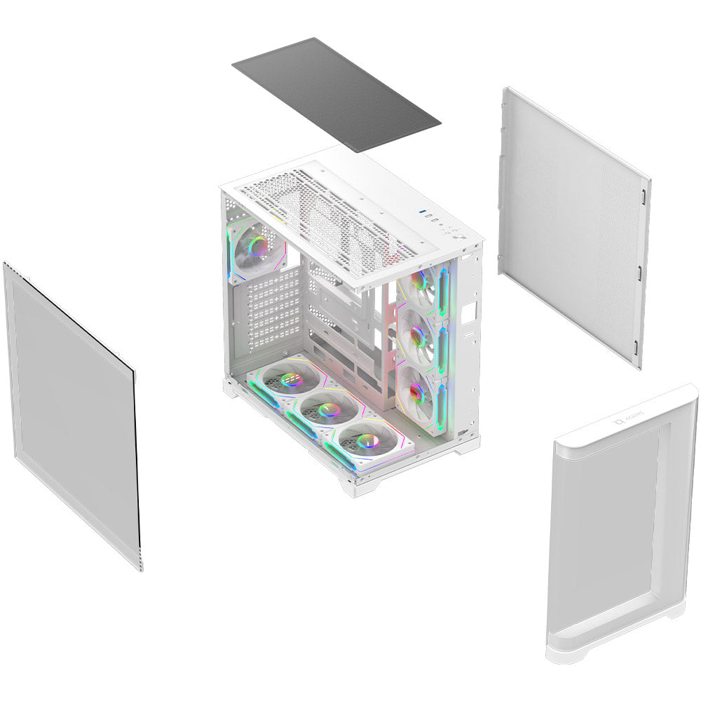 Carcasa AQIRYS Europa White ARGB