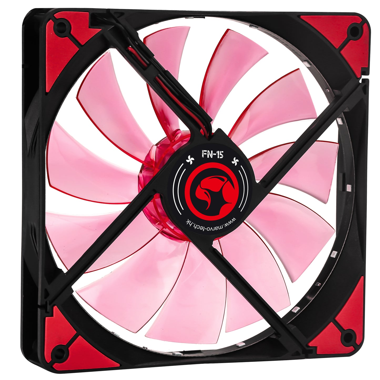 Ventilator 140 mm Marvo FN-15 red LED