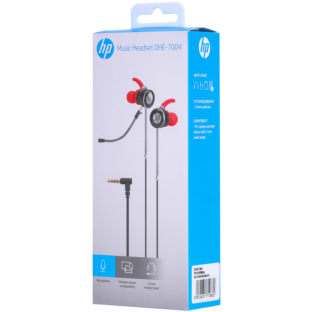 Casti in-ear HP DHE-7004 red
