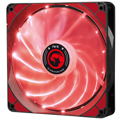 Ventilator 140 mm Marvo FN-15 red LED