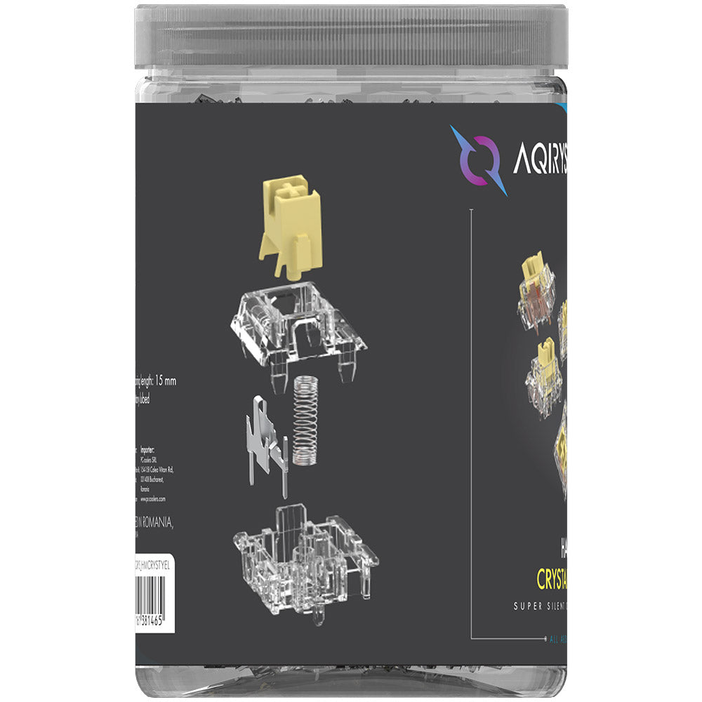 Set 55 contacte personalizate AQIRYS - HaiMu Crystal Yellow (Super Silent)