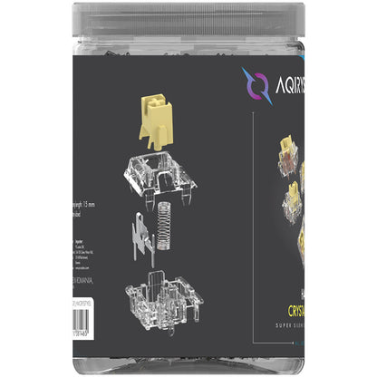 Set 55 contacte personalizate AQIRYS - HaiMu Crystal Yellow (Super Silent)