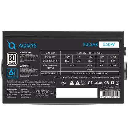 Sursa AQIRYS Pulsar 550W