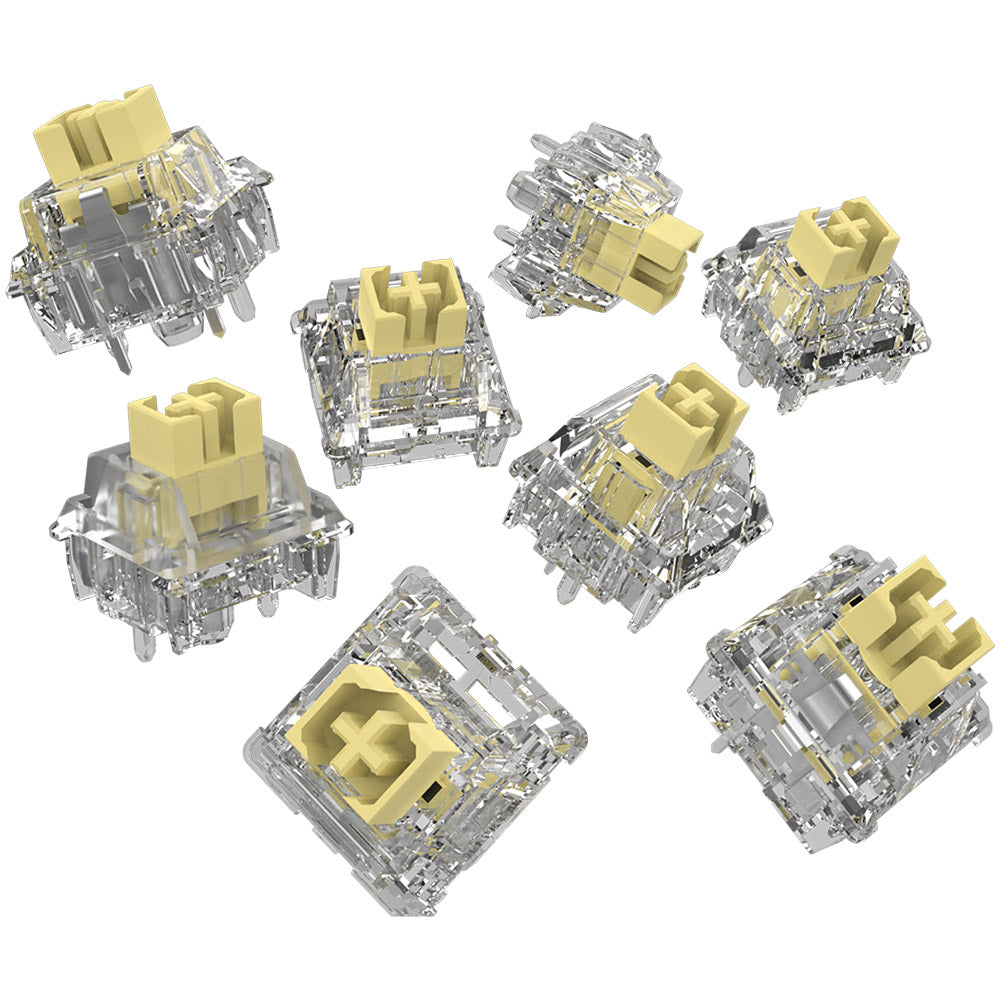Set 55 contacte personalizate AQIRYS - HaiMu Crystal Yellow (Super Silent)