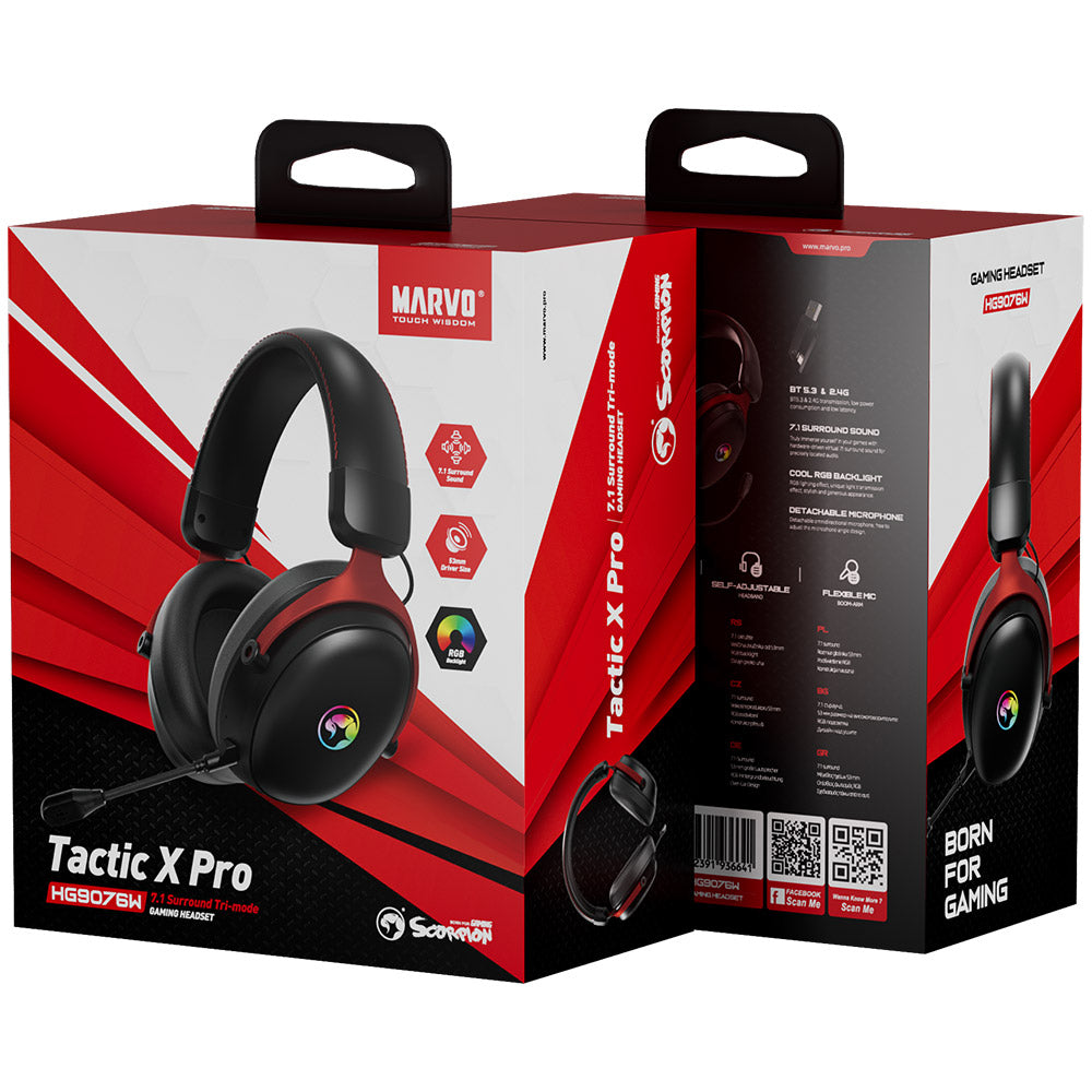 Casti wireless Marvo HG9076W Tactic X Pro