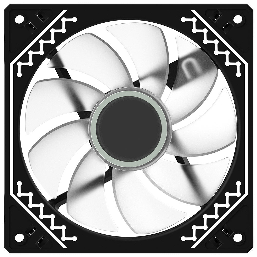 Ventilator 120 mm Reverse Blade AQIRYS Cetus 6P-12DLRB16B-ARGB